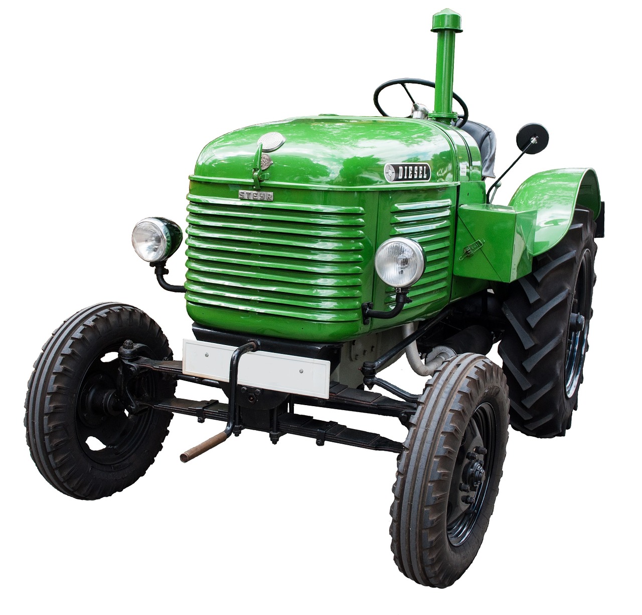 Old diesel tractor